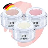 Make Up Camouflage Aufbau Gel Set - hell - BabyBoomer Gelnägel - Studio Qualität (3 x 5ml)