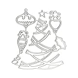 Bodhi2000 Schneeflocke Stanzformen, Weihnachten Metall Stanzformen, Box Design Stanzform Anti-Schock Kohlenstoffstahl Geburtstag Karte Vorlage Form für Zuhause – Silb