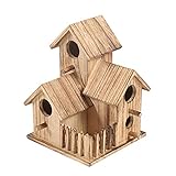 Nistkasten, Vogelhaus Brutkasten Nisthilfe Vogelnistkasten, Aus Massivholz, Drei Vogelhäuser Vogelnest Vogelhaus Zuchtnest Für Freien In Gärten, Käfighäusern, Fenstern Und Balkone Aufgenommen W