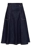 Queen Kerosin Damen Vintage Denim Swing Rock | A-Linie | Regular F