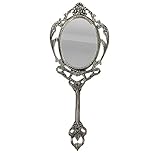 zeitzone Handspiegel Prinzessin Silber Barock Schminkspiegel Antik-Stil Karneval 25