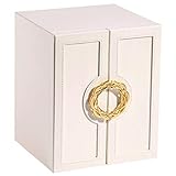 QWp Schmuckkästchen Geschenk der Mutter Tages Jewelry Box Ohrring-Armband Schmuck-Anzeigen-Organisator-Geschenk-Box Schmuck-Organizer Schmuck-Organisatoren (Color : White)