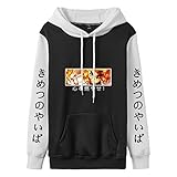 cshsb Herren ONE Piece Hoodie mit 2D Luffy Ace Aufdruck janpanische Piraterie Anime Kapuzenpullover,A,S