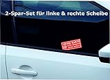 INDIGOS UG - Aufkleber / Autoaufkleber nix 'KEINE KARTE - KEIN VERKAUF - MEIN AUTO' gegen nervige Autohänder - rot - 2'er Sparset - 100x57