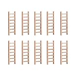 Hemoton 10 Stück Mini Garten Trittleiter DIY Handwerk Kleine Holztreppe Modell Foto Prop Mikro Bonsai Sandkasten Zubehör fü