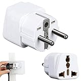 GZhaimai 3 Stück Travel Adapter,Allgemeines Reiseadapter für Deutschland Russland Frankreich Europa und andere Regionen,Weiß