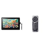 Wacom Cintiq 16 Kreativ-Stift-Display Tablet (zum Skizzieren, Illustrieren & Zeichnen direkt auf dem Bildschirm, mit Full HD Display (1.920 x 1.080)) & ExpressKey Fernbedienung