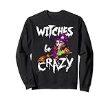 Witches Be Crazy Outfit Hexe Besen Katze Kürbis Halloween Sw