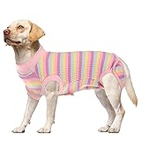 Recovery Suit After OP, Professional Surgical Pet Wear, Body Wrap Soft Cotton Protector Breathable Anti Licking Wunden Onesie für Welpen Hunde, Kegel E-Collar Alternative für Hautschäden, XL