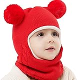 MayJuly Beanie Strickmütze Unisex Kinder,Unisex Baby Häubchen Warme Dicke Knit Weich krempe mit Fleece Futter für Jungen Mädchen Geschenk