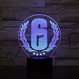 LED Nachtlicht Rainbow Six Siege Tischlampe Raumdekor USB Charge Touch Sensor Licht Junge Kind Geschenk Nachtlampe Rainbow Six