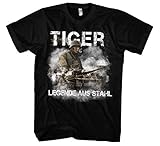 Legende Tiger Herren T-Shirt | Tiger Panzer T-Shirt - Panzer T-Shirt Herren - Landser Tshirt - Tank Panzer | M1 (3XL)