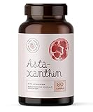 ASTAXANTHIN 12mg - Aus reiner Haematococcus Pluvialis-Mikroalge - Optimierte Bioverfügbarkeit mit Leinöl - Ohne Zusatzstoffe, ohne Hilfsstoffe - 80 vegane Depot-Softg