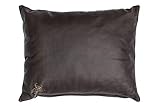 Centaur - Deko Lederkissen 50 x 40 cm für Sofa oder Schlafzimmer Chocolate - Echt Leder Kissen Echtleder Sofakissen Lederoptik