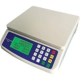 WBDZ 30 kg / 1 g Digitale Küchenwaage, Digitale LCD-Präzisionswaage Elektronische Preisberechnung Gewerbliche Ladenwaage (25 kg / 1 g) Stilvolle, ultraflache Design-Waage für Leb