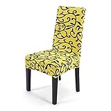 MIAOMSI Günstige Removable Spandex Dining Chair Abdeckung Sitz Slipcover Restaurant Zuhause-Party-Hochzeitsdekoration Stuhlhussen Stretch (Color : Yellow)