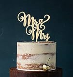 Cake Topper, Mr & Mrs, Farbwahl - Tortenstecker, Tortefigur Acryl, Hochzeit Hochzeitstorte Kuchenaufstecker (Holz) - Art.Nr. 5024