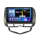 ADMLZQQ Autoradio-Navigationsradio Multimedia-Player Android 10.0 GPS-Navigation für Honda Jazz City 2002-2007 mit Lenkradkontrolle FM/WiFi/USB/Bluetooth + Rückfahrkamera,M150