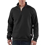 Carhartt Herren Midweight Quarter Zip Mock Neck Sweatshirt, Black, L