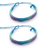 DonDon 2 bunte Unisex Freundschaftsarmbänder bzw. Partnerarmb