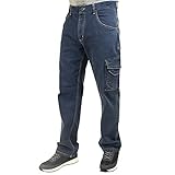 Lee Cooper Workwear LCPNT239 Sicherheits-Schreinerhose, Stretch-Jeans-Arbeitshose, hellblau, 36W/31R