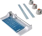 Dahle 507 Roll- und Schnitt-Schneidemaschine (Papierschneidemaschine mit einer Schnittlänge von 320 mm, bis zu DIN A4), blau (Blau | Kreativ Set)