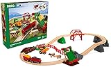 BRIO World 33719 Bahn Bauernhof Set - Holzeisenbahn mit Bauernhof, Tieren und Holzschienen - Kleinkinderspielzeug empfohlen ab 3 J