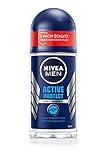 NIVEA MEN Active Protect Deo Roll-On (50 ml), Antitranspirant für 48h Schutz gegen Schweiß, Deodorant mit wertvollen Meeresextrak