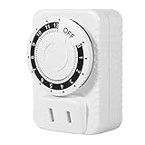 Steckdosen-Timer, 1 Stück 12 Stunden Elektrische Mechanische Zeit Wandstecker Schalter Digitaler Countdown-Timer Steckdose Heiß