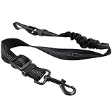 Elastischer Hundegurt Ruckdämpfer Hundefreundliche Leine - Multifunktional Hundeleine Einstellbare Länge 56-85cm, Robuste Leinenverlängerung ideal zum Spazierengehen, Joggen, R