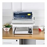 druckerständer Einfacher moderne Office-Drucker Regal Umweltfreundlich Holz-Kunststoff-Brett Desktop-Finishing-Rack Multifunktions-Storage Rack (weiß) druckerschrank ( Color : Single layer )
