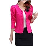 pamkyaemi Businessblazer Damen Elegant Wintermantel Cardigan Karierter Coat Top mit Knöpfen Blazer Open Front Casual Blazers Schalkragen Slim fit Jacke Gerüscht Büro Business-Kleidung