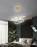 3 Ring LED Hängeleuchte Esszimmer Esstisch Pendelleuchte Wohnzimmerlampe Hohe Lichtdurchlassigkeit Echtglas Hängelampe Modern Ring Design Klassisch Pendellampe Höhenverstellbar Fernbedienung Dimmb