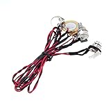 Sahkgye Doppel Piezo Tonabnehmer Pick-up 6,35 mm Jack mit Volumen Ton Steuerung fuer Akustikgitarre Uk