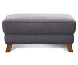 Cavadore Hocker Trond / XXL-Fußbank im Landhausstil / Modernes Design / 101 x 48 x 66 / Flachgewebe g