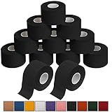 ALPIDEX 12 x Sport-Tape 3,8 cm x 10 m in 10, Farbe:schw