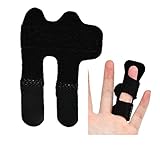 BUYGOO Fingerschiene für alle Finger, Trigger Finger Schiene mit extra Haken & Loop Tape, Atmungsaktiv und Komfortable, klick & Popping Schmerzlinderung von Stenose Tenosy