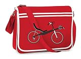 Druckerlebnis24 Schultertasche - Fahrrad Liegerad Chaise Lounge - Umhängetasche, geeignet für Schule Uni Laptop Arb