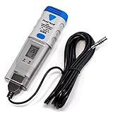 PeakTech 5185 – USB Data Logger/Rekorder mit 32.000 Messwerten für Luftfeuchtigkeit & Temperatur Messung, LCD Anzeige zur Messwert Darstellung, Datenlogger, PC Software, Externer Sensor - 60g