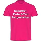 König® Herren T-Shirt Druck VORNE mit Wunschtext (Schriftart, Schriftfarbe und Artikel Farbe wählbar) Shirt Männer Größe:3XL F