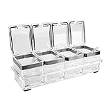 Kitchen Gourmet Acryl Gewürzbox - Acryl Gewürzbox Premium Qualität Reiner Acryl Behälter und Etui - Luxuriöse Gewürz Cruet Flasche, Gewürzglas S