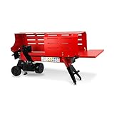 EBERTH Holzspalter Brennholzspalter Hydraulikspalter Elektrisch mit 2200W (230V, Liegend, 7t Spaltkraft, Schutzabdeckung, Rot Lackiert, Spalt-Länge 520mm, Durchmesser 250mm, Transporträder, Griff)