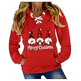 HHOP Weihnachten Damen Kleidung Herbst Sweatshirt Weihnachten zalando online Damen Kleid Damen tie dye Yest Damen Tshirt Langarm sportstricksandalen Damen Langer Pullover Damen für Legging