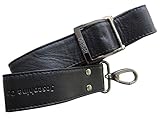 Josephine Osthoff Handtaschen-Manufaktur 3 cm Leder Schulterriemen Schwarz/Anthrazit Trageriemen Lederriemen f. Arbeitstasche Aktentasche Riemen G