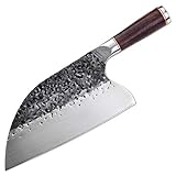 Kochmesser hackmesser knife Fleischermesser aus rostfreiem Stahl 5CR15MOV Hieb Chinese Cleaver Küchenmesser Chef Werkzeuge mit Holzgriff Kochen (Color : HP S1003, Kitchen Knife Size : 8 inch)