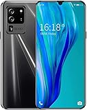 S30Pro Entsperrtes Smartphone, Android 10 Ten-Core 4GB+64GB, 6,8 Zoll Bildschirm, 16MP+24MP Kamera, 5000mAh Akku 4G Dual SIM Entsperrt Telefon, GPS, Face ID,Schw