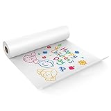 KAVAVO Weiße Papierrolle, 44cm x 10m, weiße Handwerkspapierrolle, ideal für Staffeleipapier, Bulletin Board-Papier, Wandkunst, Geschenkpapier.(Paper-1 Pcs)