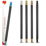 Little Dragon® Shisha Mundstück Carbon Rainbow - 100% echtes Carbon matt 30cm mit Edelstahl - Bequemes und leichtes Carbon Mundstück Shisha - Grandioser Durchzug - Hochwertiges Shisha Zubehö