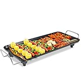 GZSZ Elektrischer Teppanyaki-Grill 2000W, großflächige Antihaft-Multifunktions-Easy-Clean-Flachgrillplatte für Küchenpartys im Innenbereich -Heimgebrauch M