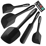 Wanbasion Schwarz 5 Stück Silikonspatel Set Kochen Backen Antihaft, Küche Silikon Spatel Set Hitzebeständig, Silikon Spatel Set Bpa Frei Flexibel & Spülmaschinenfest, Hitzebeständig bis 600°F